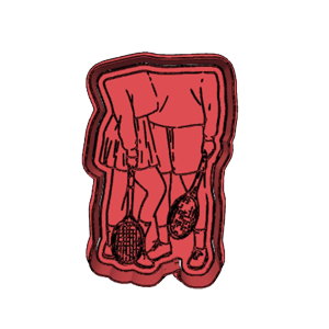 Tennis Couple Cookie Cutter