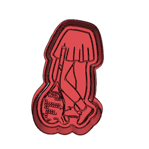 Girl Tennis Legs Cookie Cutter