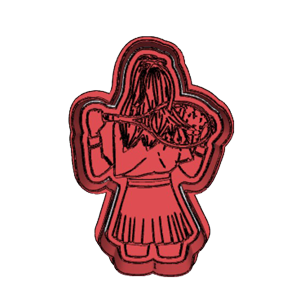 Girl Tennis Back Cookie Cutter