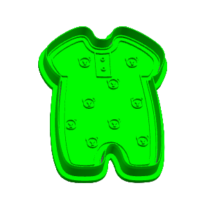 Bear Romper Cookie Cutter