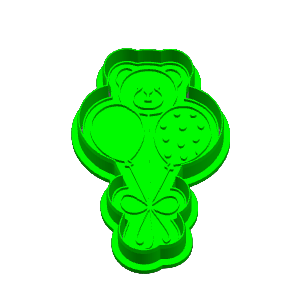 Bear Balloons Cookie Cutter