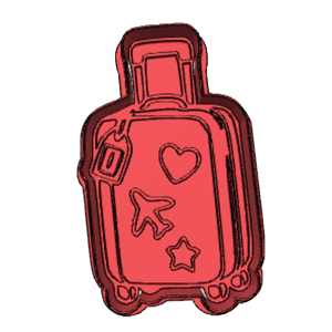 Travel Suitcase Cookie Cutter