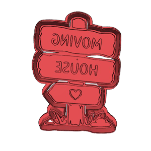 Moving House Board Cookie Cutter