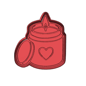 Burning Candle Cookie Cutter