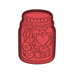 Craft Items Jar Cookie Cutter