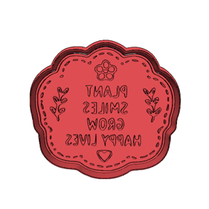 Plant Smiles Grow Happy Lives Cookie Cutter