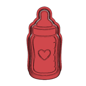 Heart Baby Bottle Cookie Cutter
