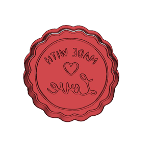 Made With Love Scallop Cookie Cutter