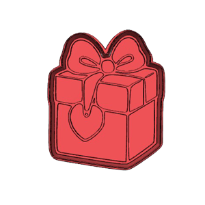 Gift Box Cookie Cutter