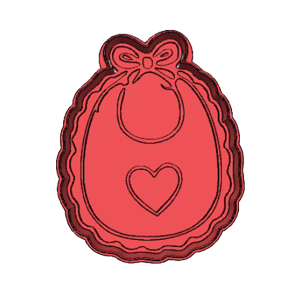 Heart Bib Cookie Cutter