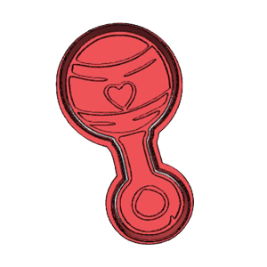 Heart Rattle Cookie Cutter