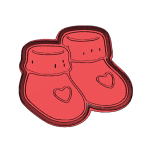 Heart Socks Cookie Cutter