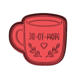 Mom To Be Mug Cookie Cutter