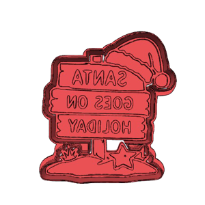 Santa Goes On Holiday Cookie Cutter