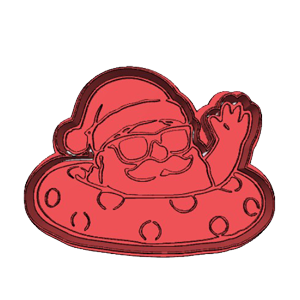 Santa with Float Cookie Cutter