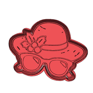 Sunhat and Sunglasses Cookie Cutter