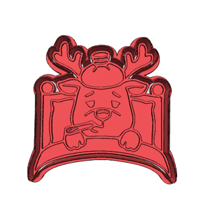 Reindeer In Bed Cookie Cutter