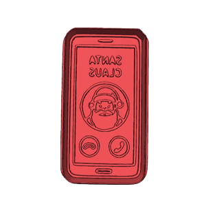 Calling Santa Cookie Cutter
