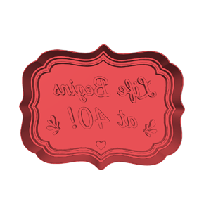 Life Begins at 40 Cookie Cutter
