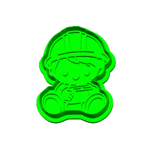 Builder Boy with Brick Cookie Cutter