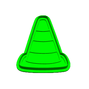 Traffic Cone Cookie Cutter