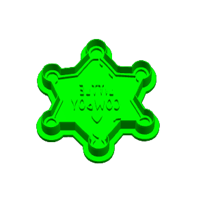 Sheriff Badge Cookie Cutter