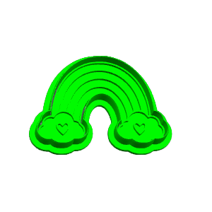 Double Cloud Rainbow Cookie Cutter