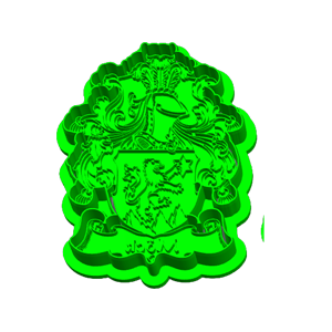 Mock Family Crest Cookie Cutter & Embosser