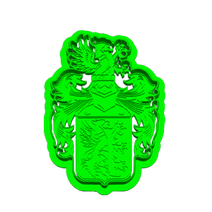Van Der Watt Family Crest Cookie Cutter & Embosser