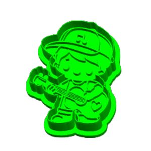 Boy Musician Cookie Cutter